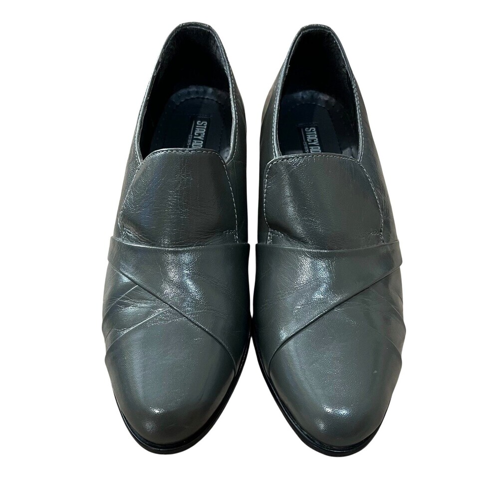 Stacy Adams Mens Gray Leather Loafers Dress Shoe  Size 9.5  Office Formal Church